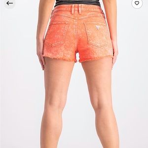 Guess Sunkissed Coral Cutoff Shorts